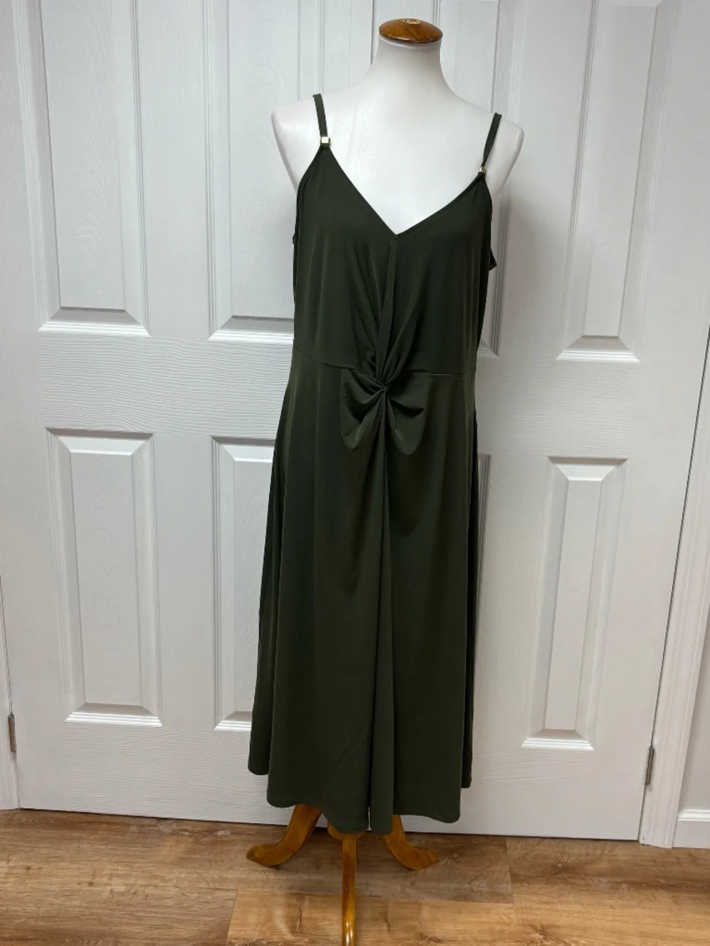 Michael Kors Women's Knot Front Sleeveless Green Dress - Size XL - NEW With Tags